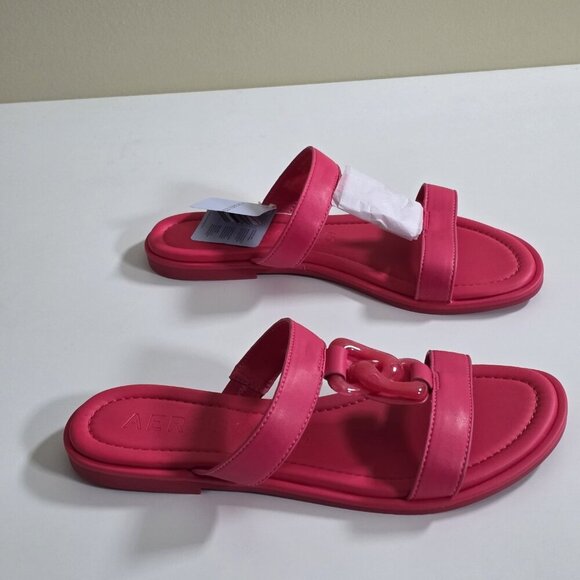 Aerosoles Geraldine Sandals Women US 10M Hot Pink Faux Leather Boho Beach Resort - Picture 10 of 16